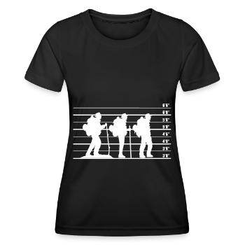 Randonneurs - (3) - T-shirt sport Femme - noir - Devant - AI Model Female 172 light (172cm)
