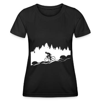 Cycling - (14) - Women's Functional T-Shirt - black - Front - AI Model Female 172 light (172cm)