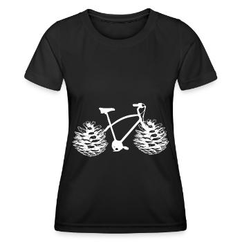 Radfahren - (16) - Frauen Funktions-T-Shirt - Schwarz - Vorne - AI Model Female 172 light (172cm)