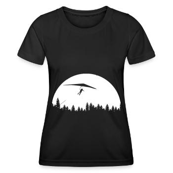 Gleitschirmfliegen - (4) - Frauen Funktions-T-Shirt - Schwarz - Vorne - AI Model Female 172 light (172cm)