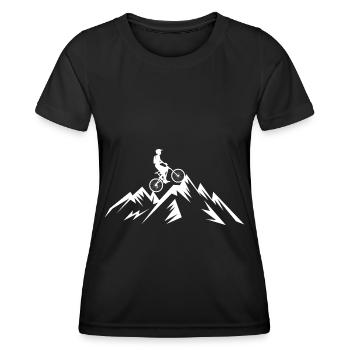 Montagne - Cyclisme - (18) - T-shirt sport Femme - noir - Devant - AI Model Female 172 light (172cm)