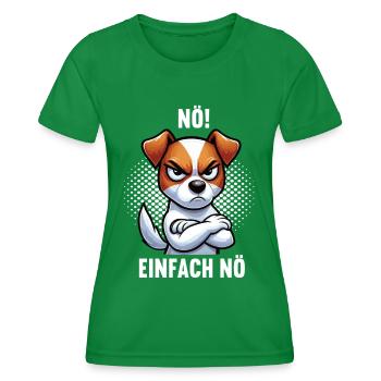 Nö Einfach Nö Jack Russel terrier Jackie - Frauen Funktions-T-Shirt - Kelly Green - Vorne - AI Model Female 172 dark (172cm)