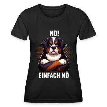 Nö Einfach Nö Australian Shepherd Aussie - Frauen Funktions-T-Shirt - Schwarz - Vorne - AI Model Female 172 light (172cm)