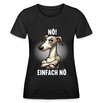 Nö Einfach Nö Whippet Windhund Whippets Windhunde - Frauen Funktions-T-Shirt - Schwarz - Vorne - AI Model Female 172 light (172cm)