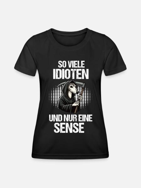 So Viele Idioten Whippet Windhund Whippets - Frauen Funktions-T-Shirt - Schwarz