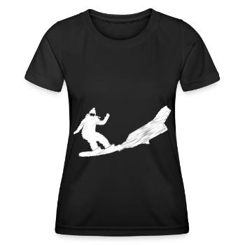 Snowboarding - (19) - Women's Functional T-Shirt - black - Front - AI Model Female 172 light (172cm)