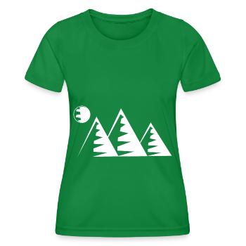 Mountain - (15) - Women's Functional T-Shirt - kelly green - Front - AI Model Female 172 dark (172cm)