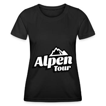 Tour des Alpes - T-shirt sport Femme - noir - Devant - AI Model Female 172 light (172cm)