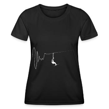 Skifahren - (25) - Frauen Funktions-T-Shirt - Schwarz - Vorne - AI Model Female 172 light (172cm)