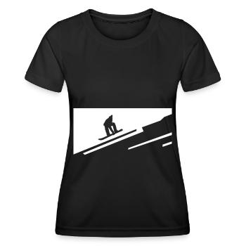 Snowboarding - (9) - Women's Functional T-Shirt - black - Front - AI Model Female 172 light (172cm)