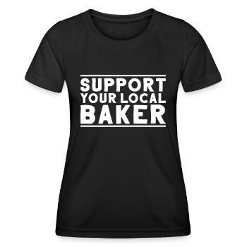 Boulanger Boulanger Boulanger Boulangerie Boulangerie Boulangerie - T-shirt sport Femme - noir - Devant - AI Model Female 172 light (172cm)
