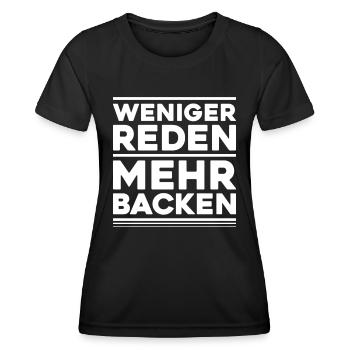 Bäcker Backen Bäckerin Bäckerei Baker Baking - Frauen Funktions-T-Shirt - Schwarz - Vorne - AI Model Female 172 light (172cm)