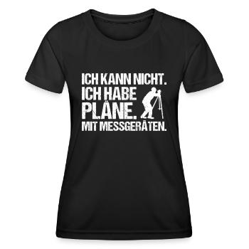 Vermessungstechniker Vermesser Land Surveyor - Frauen Funktions-T-Shirt - Schwarz - Vorne - AI Model Female 172 light (172cm)