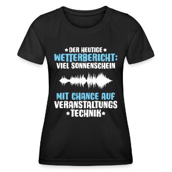 Veranstaltungstechniker Event Technician - Frauen Funktions-T-Shirt - Schwarz - Vorne - AI Model Female 172 light (172cm)