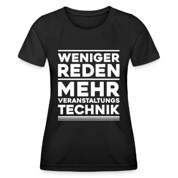 Veranstaltungstechniker Event Technician - Frauen Funktions-T-Shirt - Schwarz - Vorne - AI Model Female 172 light (172cm)