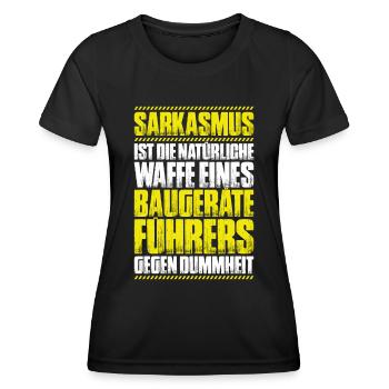 Baugeräteführer Kranführer Baggerfahrer Baugeräte - Frauen Funktions-T-Shirt - Schwarz - Vorne - AI Model Female 172 light (172cm)
