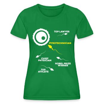 Pyrotechnician Fireworks Pyrotechnics Pyrotechnician - Women's Functional T-Shirt - kelly green - Front - AI Model Female 172 dark (172cm)