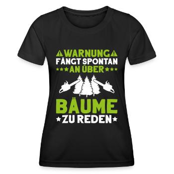 Forstwirt Forstwirtschaft Waldfacharbeiter Wald - Frauen Funktions-T-Shirt - Schwarz - Vorne - AI Model Female 172 light (172cm)