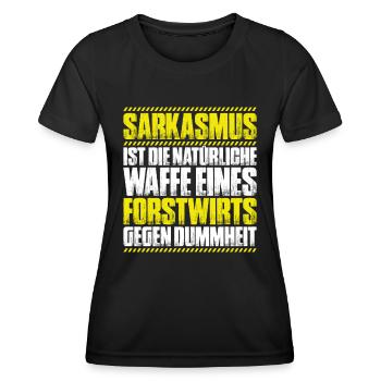 Forstwirt Forstwirtschaft Waldfacharbeiter Wald - Frauen Funktions-T-Shirt - Schwarz - Vorne - AI Model Female 172 light (172cm)