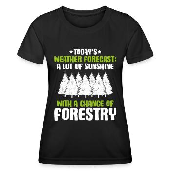 Forester Forestry Forester Forest Worker Forest - Women's Functional T-Shirt - black - Front - AI Model Female 172 light (172cm)