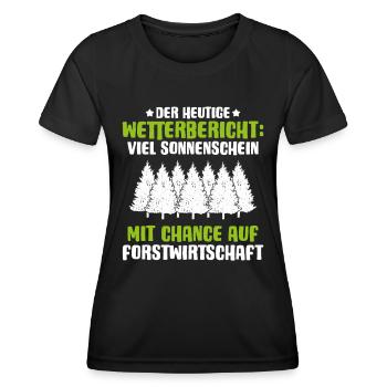 Förster Forstwirtschaft Forester Waldarbeiter Wald - Frauen Funktions-T-Shirt - Schwarz - Vorne - AI Model Female 172 light (172cm)