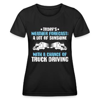 Truck driver Truck driver Professional driver Trucker - Women's Functional T-Shirt - black - Front - AI Model Female 172 light (172cm)