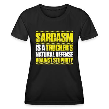 Truck driver Truck driver Professional driver Trucker - Women's Functional T-Shirt - black - Front - AI Model Female 172 light (172cm)