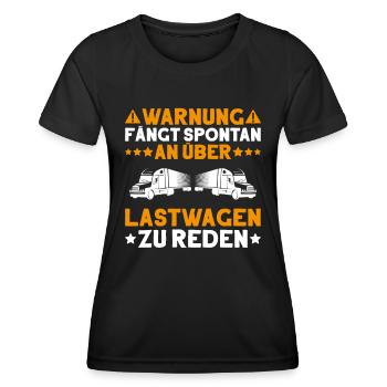 Truck driver Truck driver Professional driver Trucker - Women's Functional T-Shirt - black - Front - AI Model Female 172 light (172cm)