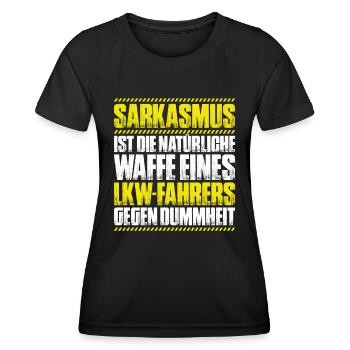 LKW-Fahrer Fernfahrer Berufskraftfahrer Trucker - Frauen Funktions-T-Shirt - Schwarz - Vorne - AI Model Female 172 light (172cm)