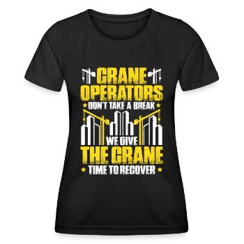 Kranführer Kranfahrer Kran Crane Operator - Frauen Funktions-T-Shirt - Schwarz - Vorne - AI Model Female 172 light (172cm)