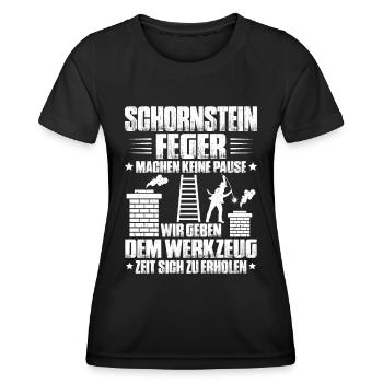 Schornsteinfeger Kaminkehrer Chimney Sweep - Frauen Funktions-T-Shirt - Schwarz - Vorne - AI Model Female 172 light (172cm)