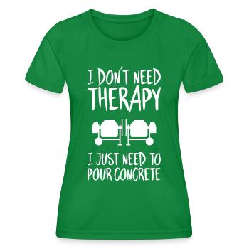 Concrete builder Reinforced concrete builder Concrete Worker - Women's Functional T-Shirt - kelly green - Front - AI Model Female 172 dark (172cm)