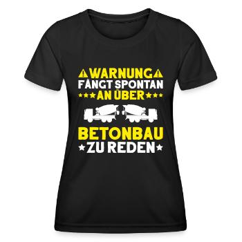 Betonbauer Stahlbetonbauer Concrete Worker - Frauen Funktions-T-Shirt - Schwarz - Vorne - AI Model Female 172 light (172cm)