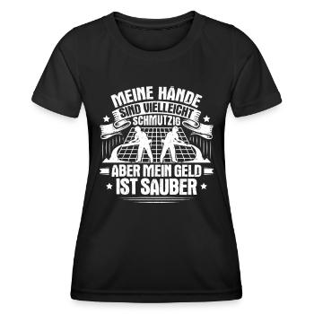 Betonbauer Stahlbetonbauer Concrete Worker - Frauen Funktions-T-Shirt - Schwarz - Vorne - AI Model Female 172 light (172cm)