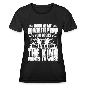Concrete builder Reinforced concrete builder Concrete Worker - Women's Functional T-Shirt - black - Front - AI Model Female 172 light (172cm)