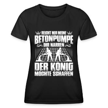 Betonbauer Stahlbetonbauer Concrete Worker - Frauen Funktions-T-Shirt - Schwarz - Vorne - AI Model Female 172 light (172cm)