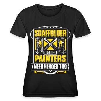 Scaffolding Scaffolding Scaffolding Scaffolder - Women's Functional T-Shirt - black - Front - AI Model Female 172 light (172cm)