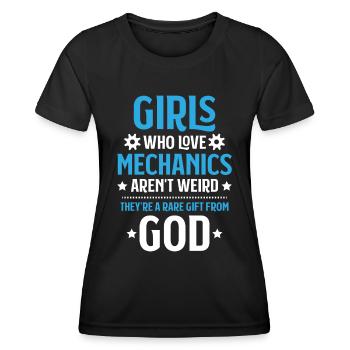 Mechanic Mechanic Mechanics Mechanic - Women's Functional T-Shirt - black - Front - AI Model Female 172 light (172cm)