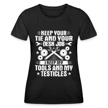 Mechanic Mechanic Mechanics Mechanic - Women's Functional T-Shirt - black - Front - AI Model Female 172 light (172cm)