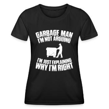 Specialist for recycling and waste management - Women's Functional T-Shirt - black - Front - AI Model Female 172 light (172cm)