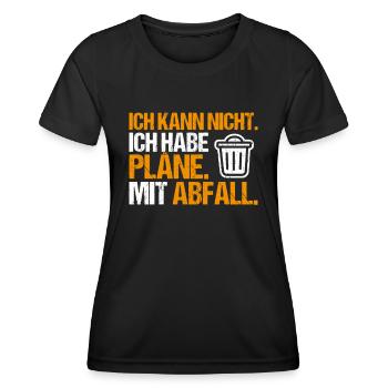 Fachkraft für Kreislauf- und Abfallwirtschaft - Frauen Funktions-T-Shirt - Schwarz - Vorne - AI Model Female 172 light (172cm)
