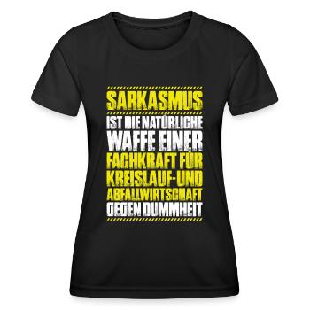 Fachkraft für Kreislauf- und Abfallwirtschaft - Frauen Funktions-T-Shirt - Schwarz - Vorne - AI Model Female 172 light (172cm)