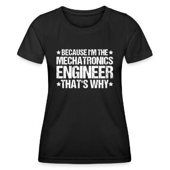Mechatroniker Mechatronik Ingénieur mécatronique - T-shirt sport Femme - noir - Devant - AI Model Female 172 light (172cm)