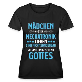 Mechatroniker Mechatronik Mechatronics Engineer - Frauen Funktions-T-Shirt - Schwarz - Vorne - AI Model Female 172 light (172cm)