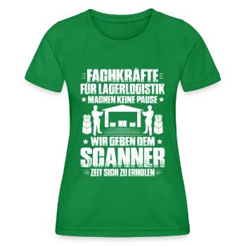 Fachkraft für Lagerlogistik Warehouse Worker Lager - Frauen Funktions-T-Shirt - Kelly Green - Vorne - AI Model Female 172 dark (172cm)