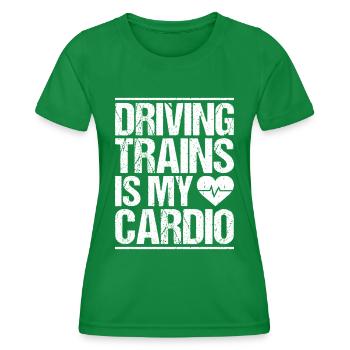 Triebfahrzeugführer Lokführer Train Driver - Frauen Funktions-T-Shirt - Kelly Green - Vorne - AI Model Female 172 dark (172cm)