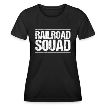Gleisbauer Schienenarbeiter Gleisbau Track Laborer - T-shirt sport Femme - noir - Devant - AI Model Female 172 light (172cm)