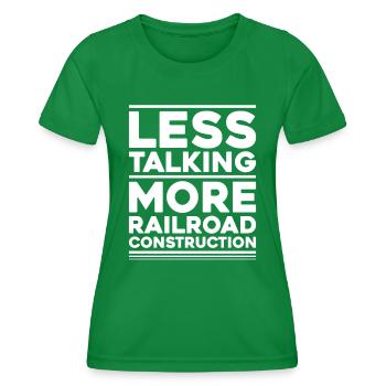 Gleisbauer Schienenarbeiter Gleisbau Track Laborer - T-shirt sport Femme - vert - Devant - AI Model Female 172 dark (172cm)