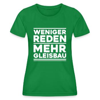 Gleisbauer Schienenarbeiter Gleisbau Track Laborer - Frauen Funktions-T-Shirt - Kelly Green - Vorne - AI Model Female 172 dark (172cm)