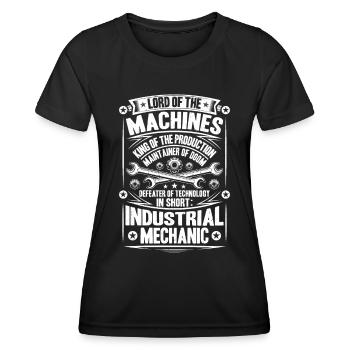 Industriemechaniker Industrial Mechanic - Frauen Funktions-T-Shirt - Schwarz - Vorne - AI Model Female 172 light (172cm)